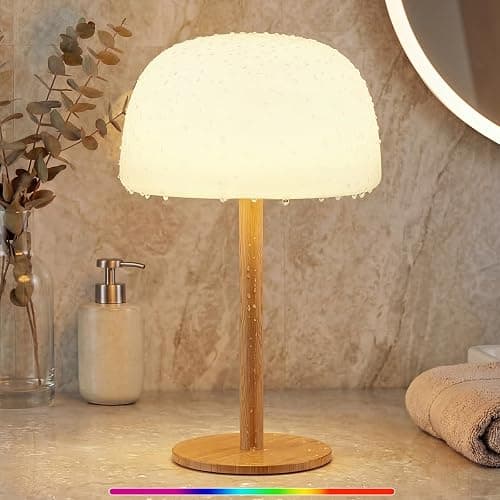 Waterproof Shower Lamp Cordless Lamp - 7500mAh Rechargeable Table Lamp, Bathroom Lamp, RGB 15 Colors & 3 Color Temperature Touch Dimmable, Shower Light for Inside Shower, Bathtub, Bedroom,1PC - Image 1