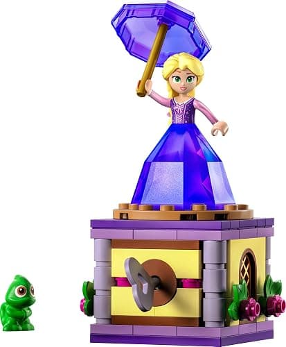 LEGO Disney Princess Twirling Rapunzel 43214 Building Toy with Diamond Dress Mini-Doll and Pascal The Chameleon Figure, Wind Up Toy Rapunzel, Disney Collectible Toy for Girls & Boys Age 5+ Years Old thumbnail 5