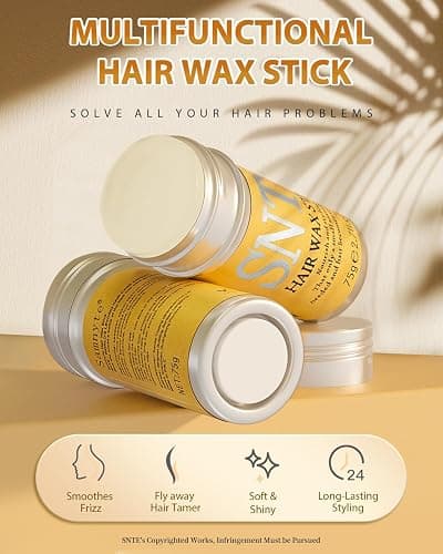 Samnyte Hair Wax Stick, Hair-Styling Waxes, Nourishing Accessories - Slick Stick for Women & Kids, Gel Tamer for Flyaways, Bun Maker & Styling Cream, 2.7 Fl Oz thumbnail 2