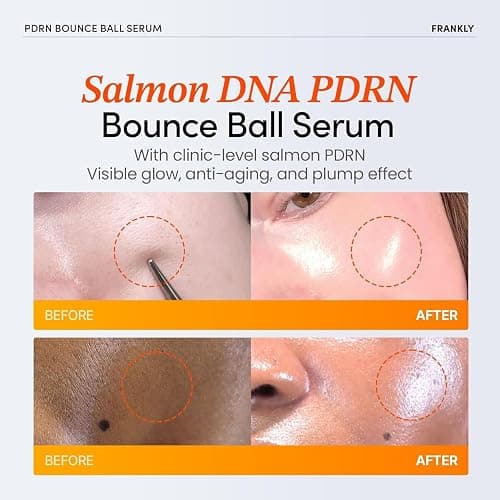 FRANKLY Salmon PDRN Bounce Ball Serum | Korean Skin Care, 1.01 fl oz | 99% Salmon DNA PDRN for Post Microneedling Recovery, Redness & Damaged Skin Repair | Glass Skin | Lightweight, Non Sticky thumbnail 3