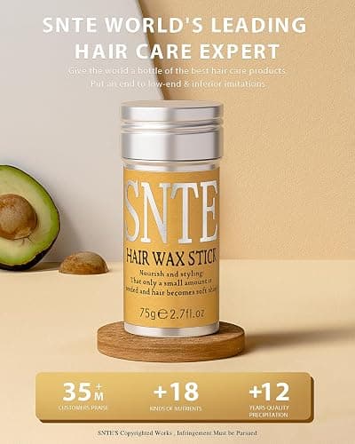Samnyte Hair Wax Stick, Hair-Styling Waxes, Nourishing Accessories - Slick Stick for Women & Kids, Gel Tamer for Flyaways, Bun Maker & Styling Cream, 2.7 Fl Oz thumbnail 9
