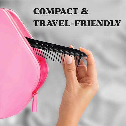 HerStyler Hair Comb For Straightening - Protects Hands - No More Knots - Styles Like A Pro - Versatile Hair Styling Comb - Travel Friendly (Black, Plastic, Dry Hair, 1 Count Pack of 1) thumbnail 7