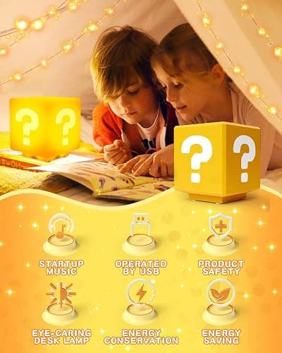 NESIMY Super Bros Toys for Boys 4-6 Night Light for Kids with Game Sound Effects Illusion Lamp Room Decor Merchandise As Gifts for Kids 6-8 Fans thumbnail 5