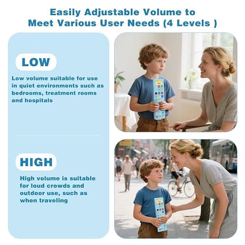 Joyreal AAC Device for Autism, Non Verbal Communication Tools for Speech Therapy & Stroke Rehab. Autism Talking Aids with 6 Programmable Buttons & Adjustable Volume, Autism Toys for Kids and Adults thumbnail 4
