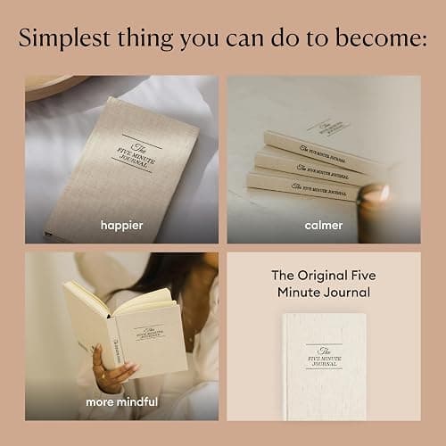 Intelligent Change The Five Minute Journal - Original Daily Gratitude Journal for Women & Men - Mindfulness, Happiness & Daily Reflection - Undated Planner - Affirmation Journal - Gifts for Women thumbnail 6
