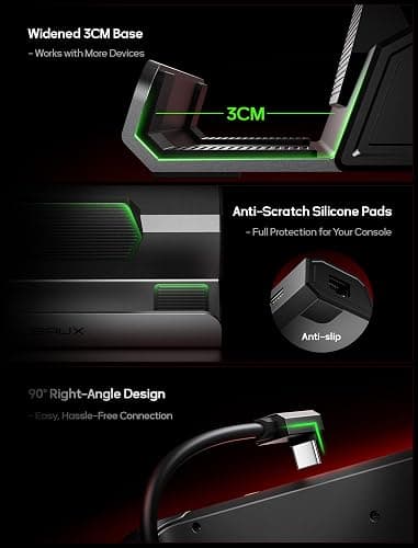 JSAUX Upgraded Docking Station 4K@120Hz for Steam Deck OLED/ROG Ally X/Legion Go/MSI Claw, 5-in-1 Steam Deck Dock with HDMI 2.1, 100Mbps Ethernet, USB 2.0 and 100W Charge for Steam Deck LCD-HB0602 thumbnail 7