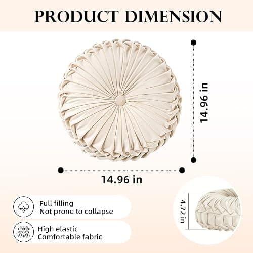 Round Throw Pillow thumbnail 3