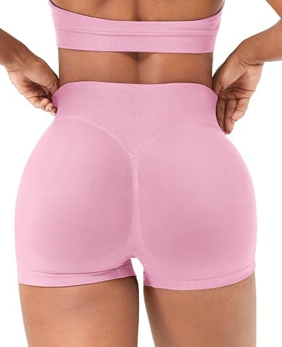 VOYJOY Women Workout Impact Shorts 2.5"/ 3.6"/ 4.5"/ 6" Scrunch Butt Lifting Gym Seamless Booty Biker Shorts thumbnail 4