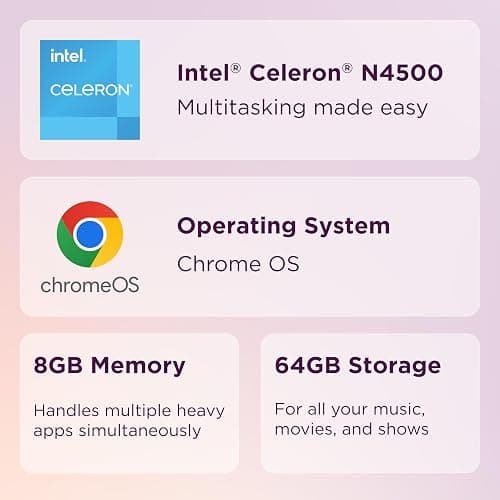 Lenovo IdeaPad 3i Chromebook, 15.6” FHD Display, Intel Celeron N4500, 8GB RAM, 64GB eMMC, 1920x1080 px, 720p Camera, Chrome OS, Abyss Blue thumbnail 3