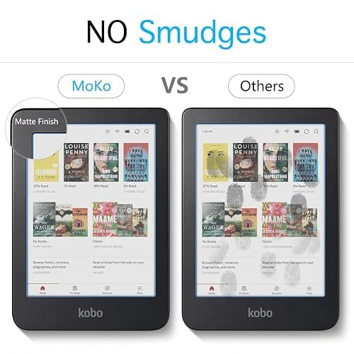 MoKo 3-Pack Screen Protector for Kobo Clara Colour 6" 2024/Kobo Clara BW 6" 2024/Kobo Clara 2E 6" 2022, Anti-Glare Premium PET Protective Film Full-Coverage Matte Screen Protector thumbnail 3
