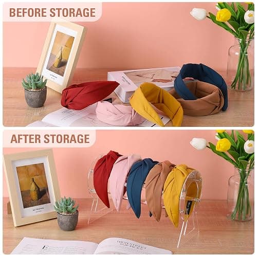 Suneerplay Headband Holder, Clear Headband Organizer, Acrylic Hair Hoop Display Stand, Hairband Rack Holder, Headband Storage Holder for Women and Girls thumbnail 4