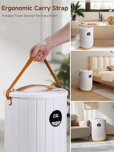 AAOBOSI Large Towel Warmers for Bathroom with Digital Display,20L 4 Timer& Auto Shut Off，Fast Warming, Blankets & Robes, Portable Electric Warmer for Bathroom,SPA，PJ's and More thumbnail 8