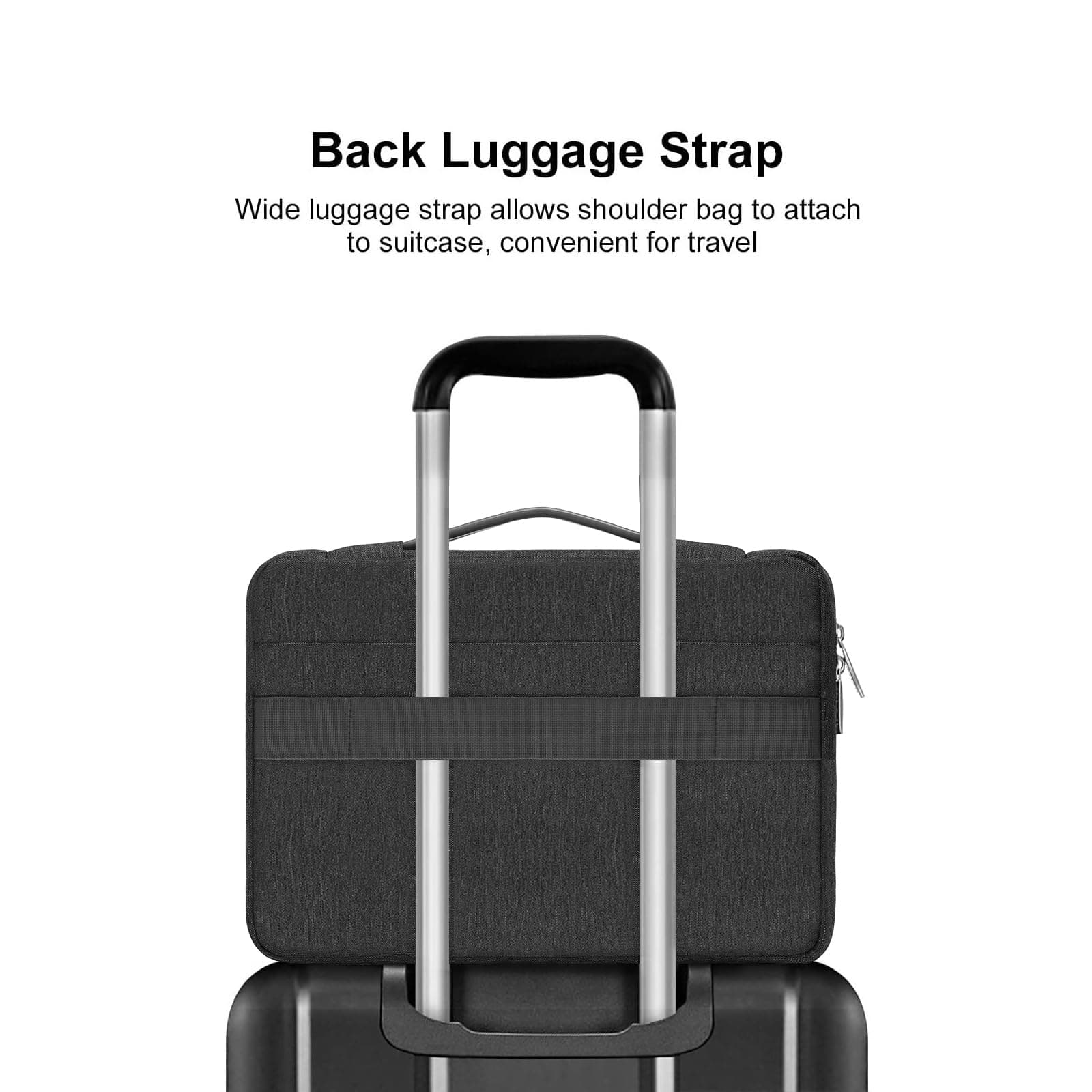 MOSISO 360 Funda para Portátil Compatible con MacBook Air/Pro,13-13.3 Pulgadas Portátil,Compatible con MacBook Pro 14,Bolso Lateral Abierto con 2 Elevados&1 Bolsillos con Solapa, Gris Pizarra - 13.3 pulgadas - Gris Pizarra thumbnail 4