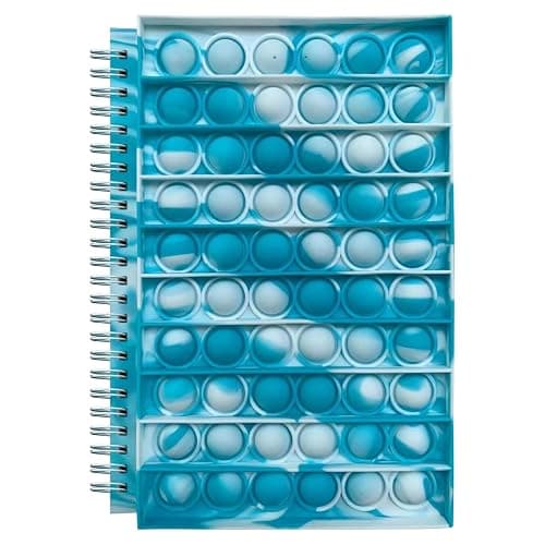 MOEPAK Lined Journal Notebooks Painting Home Office Writing Notes Silicone Cover Bubble Lined Spiral Notebook Relax Journal - Image 1