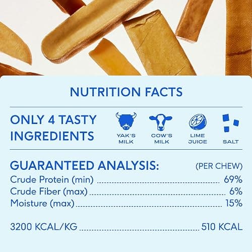 Native Pet Yak Cheese Himalayan Dog Chews - Long Lasting Dental Sticks for Medium Breeds – 100% All Natural Himalayan Yak Chews for Medium Dogs – Cheese Bone for Aggressive Chewers - 10 Per Pack thumbnail 4