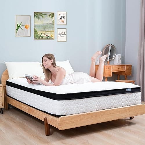 Queen Mattress 12 Inch | Hybrid Mattresses Queen Size in a Box | Medium Firm Memory Foam and Individual Pocket Springs | Fiberglass Free Bed Mattres | Breathable | CertiPUR-US thumbnail 5