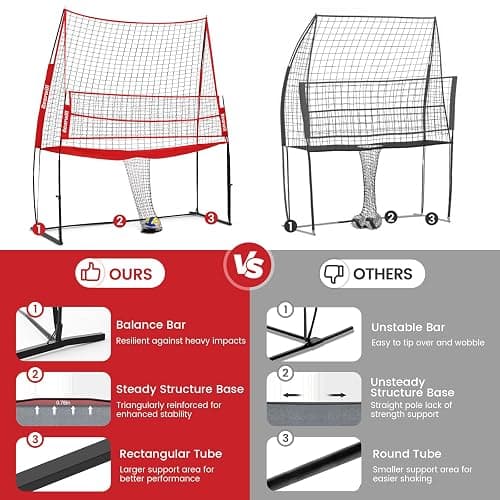 Bearwill Volleyball Training Net Equipment 11x8FT Volleyball Practice Net | Freely Adjustable volleyball Net for Hitting Serving Passing Practice, Easy Setup & Portable for backyard Indoor Outdoor use thumbnail 7