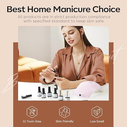Modelones Gel Nail Polish 6 Colors Nude Pink Gel Polish Skin Tones Neutral Milky White Pink Brown Soak Off Gel Nail Kit Manicure DIY Nail Art Salon Home Gift thumbnail 6