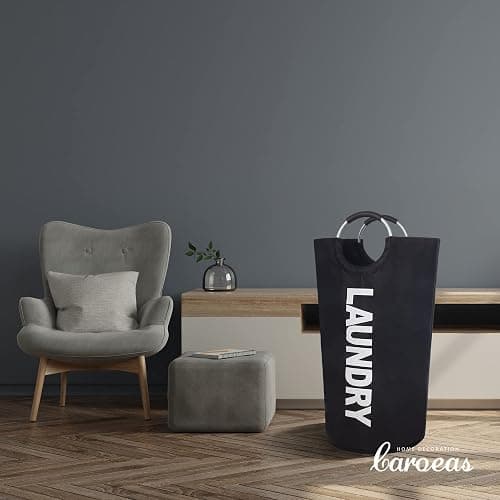 Caroeas 90L Laundry Basket (13 Colors), Waterproof Laundry Hamper, Laundry Bag with Padded Handles, Clothes Hamper Stands Up Well, Collapsible Laundry Basket Easy Storage thumbnail 2