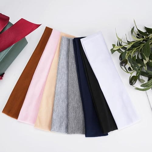 8 Pack Headbands for Women, Elastic Soft Hair Bands Non Slip Women's Fashion Headbands for Daily Workout Yoga Running thumbnail 6