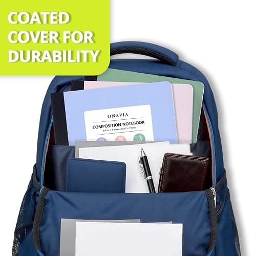 ONAVIA Composition Notebook 4 Pack, Poly Cover Composition Notebook, College Ruled, 9.75 x 7.5 Inch, 80 Sheets, Sewn Binding for School, Class Notes, Work, Muti Colors thumbnail 7