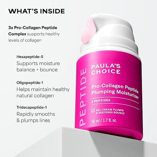 Paula's Choice Pro-Collagen Peptide Plumping Face Moisturizer, 1.7 Fl Oz | Daily Gel Face Cream for Deep Lightweight Hydration, Wrinkles & Loss of Firmness, Fragrance-Free thumbnail 6