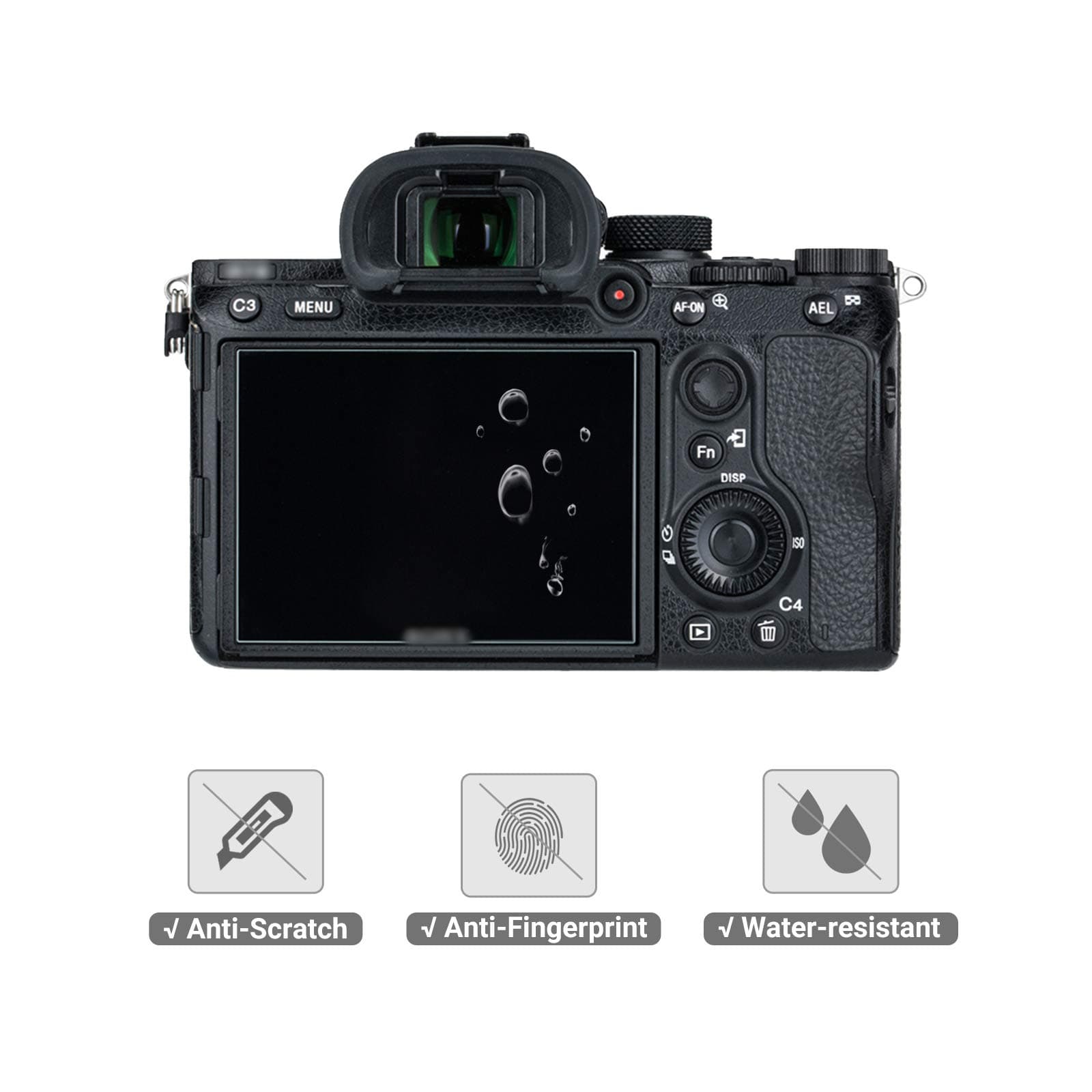 JJC - Juego de 2 protectores de visualización para cámara Fujifilm X-T5 XT5 XT-5, ultrafino, antihuellas, dureza 9H, bordes redondeados, 2.5D, protector de vidrio templado thumbnail 3
