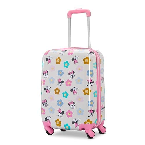 American Tourister Minnie Mouse Carry-On Luggage - Airline Approved, Durable Hardshell with Vibrant Minnie Mouse Design - Roll Confidentially with Spinner Wheels & Colorful Adjustable Handle - Image 1