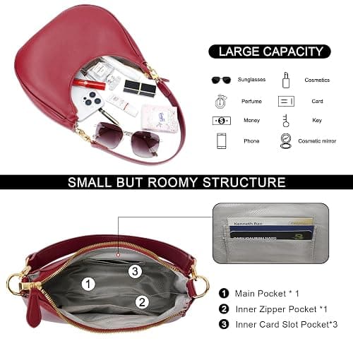 KKXIU Shoulder Bag for Women Small Purse Cute Clutch Hobo Handbag Trendy Crescent Bag thumbnail 4