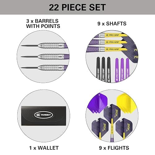 Target Darts Luke Littler Range – Choose from Steel Tip Dart Set, 100 Piece Dart Bundle with Storage Box, or 85 Pcs Accessories Kit with Flights, Shafts, Point Sharpener & Multi Tool | Gift Options thumbnail 5
