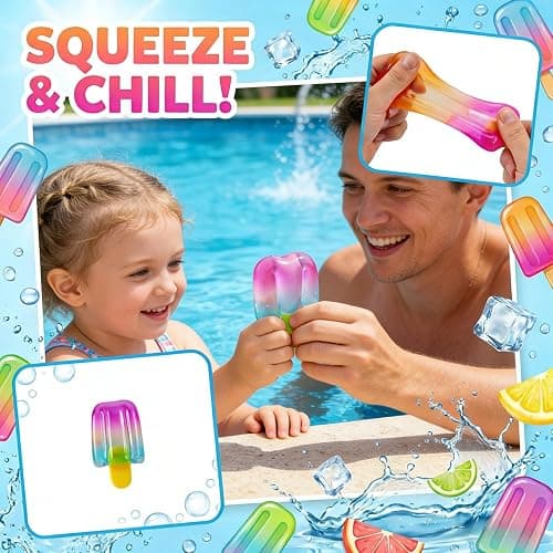 Ice Cream Squishy Toy, Summer Sensory Stress Relief Squeeze Squishy, Easter Basket Stuffers Party Favors for Anxiety Relief Everyone, Birthday Gift thumbnail 5