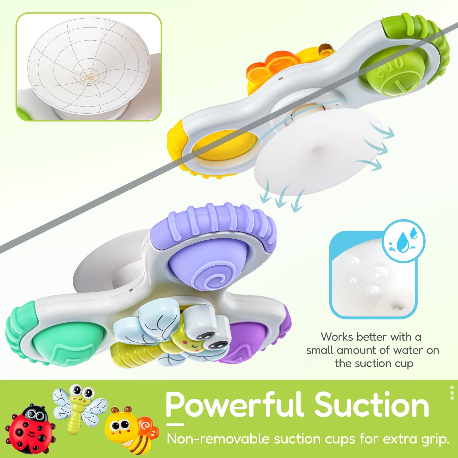 ALASOU Pop Suction Cup Spinner Toys for 1 Year Old Boy Girl Gifts thumbnail 3