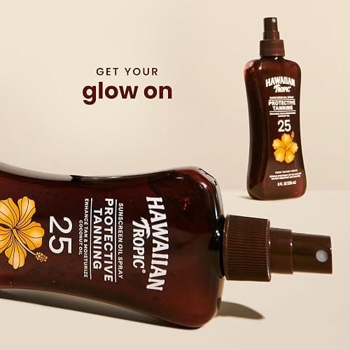 Hawaiian Tropic Protective Tanning Oil Spray Sunscreen SPF 25, 8 Fl Oz thumbnail 2