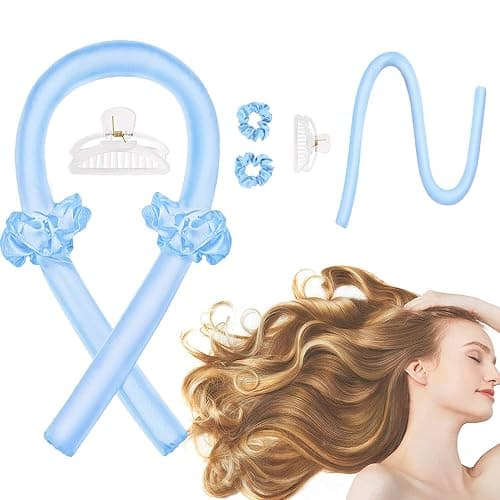 CORATED Heatless Curling Rod Headband, No Heat Curl Set with Hair Clips and Scrunchie, Silk Overnight Styling Kit for Long and Medium Curls - Image 1