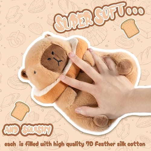 CHDBLOCK Toast Capybara Plush, Cute Capybara Plush, Toast Removable Capybara Stuffed Animal Bread Capybara Plushies Toys Gifts for Kids 11 inch thumbnail 4