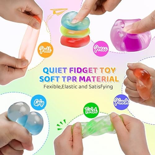 24 Pack Stress Cube, Mini Cube Squishy Squeeze Stress Balls for Anxiety | Slow Rise Squishy Cube for Adults Kids , Bulk Taba Squish Fidget Toys for Classroom Prizes Party Favors thumbnail 3