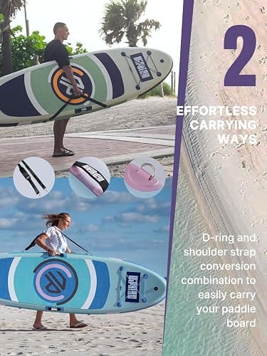 Niphean（Ultra-Light）Inflatable Paddle Board with (Beginner Friendly) StabilTrac Fin and Durable SUP Accessories, 10' Stand Up Paddle Boards for Adults & Youth, Versatile Yoga Paddle Board, Gift Ideas thumbnail 5