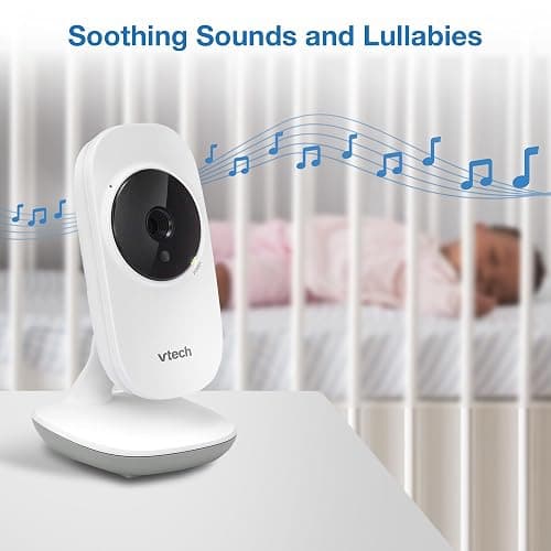VTech Baby Monitor No WiFi – 19Hr Video Battery, 1000ft Range, Night Vision, Two-Way Talk, Temperature Sensor, Sound-Activated Screen, Lullabies | VM819 thumbnail 9