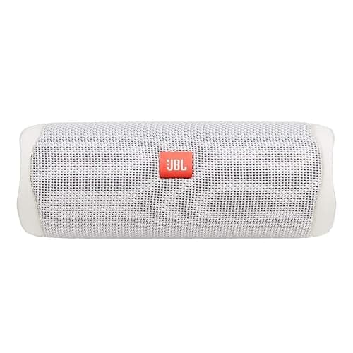 JBL FLIP 5, Waterproof Portable Bluetooth Speaker, White, 3.6 x 3.6 x 8.5 - Image 1