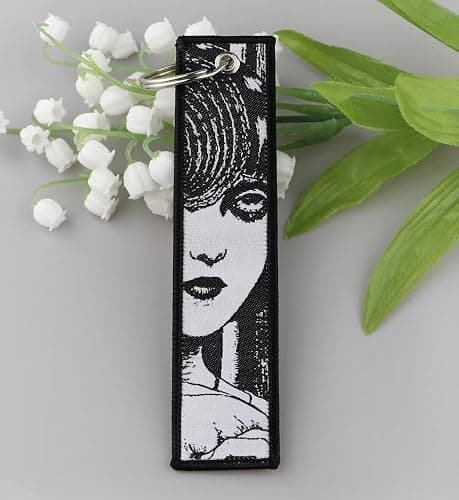 Junji Ito Azami Kurotani Japanese Horror Manga Tomie Uzumaki Keychain Key Tag Chain Fob Ring thumbnail 3