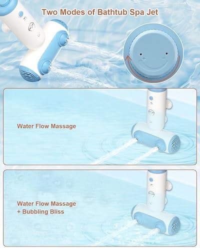 KokoSelene Bath Jets for Tub, Portable Bath Spa for Bathtub with Dual Hydro Jets, Bathtub Spa Machine Creates Soothing Bubbles for Daily Relax at Home Use (Blue) thumbnail 5
