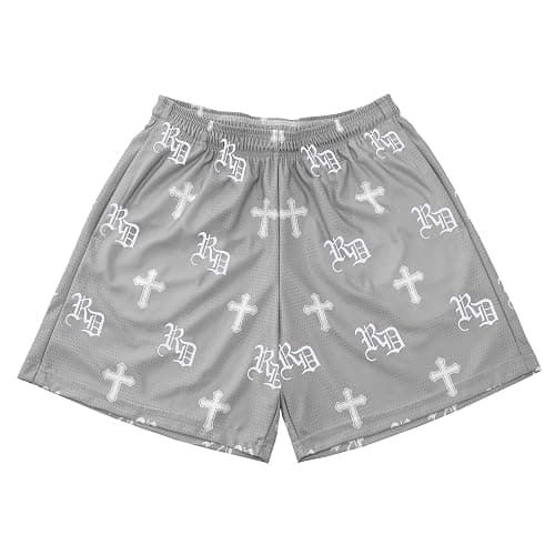 DIOTSR Mens Retro Casual Graphic Shorts Elastic Waistband Streetwear Athletic Basketball Running Active Shorts - Image 1