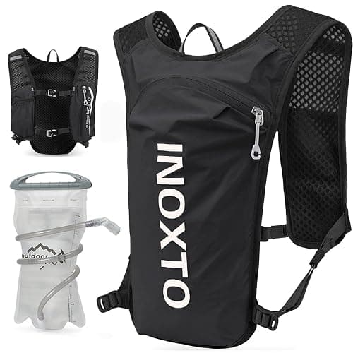 INOXTO Running Hydration Vest Backpack,Lightweight Insulated Pack with 1.5L Water Bladder Bag Daypack for Hiking Trail Running Cycling Race Marathon for Women Men - Image 1