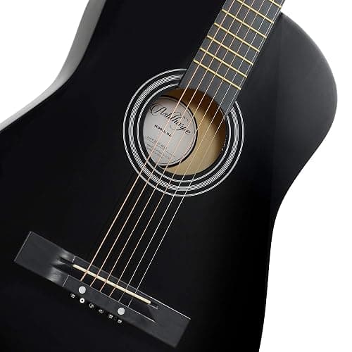 Ashthorpe 38-inch Beginner Acoustic Guitar (Black), Starter Kit with Gig Bag, Extra Strings, Strap, Picks, and Lessons thumbnail 2
