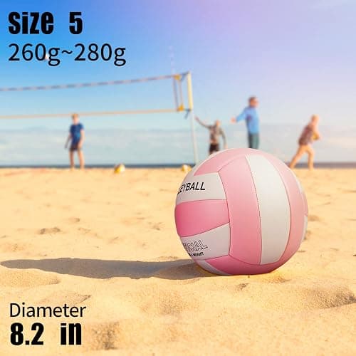 EVZOM Super Soft Volleyball Beach Volleyball Official Size 5 for Outdoor/Indoor/Pool/Gym/Training Premium Volleyballs Equipment Durability Stability Sports Ball thumbnail 7