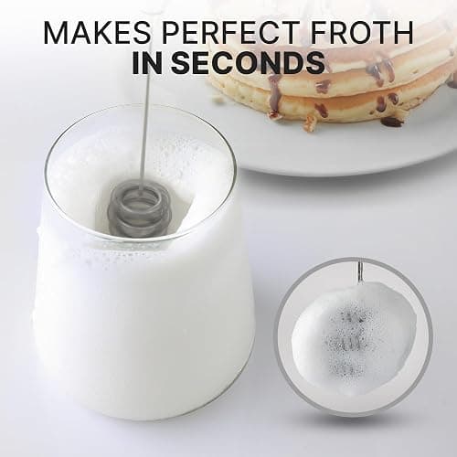 Zulay Kitchen Patented Tornado Triple Whisk Milk Frother with 4 Duracell Batteries – Handheld Foam Maker for Coffee, Lattes, Matcha & Hot Chocolate – Rich, Creamy Froth in Seconds thumbnail 3
