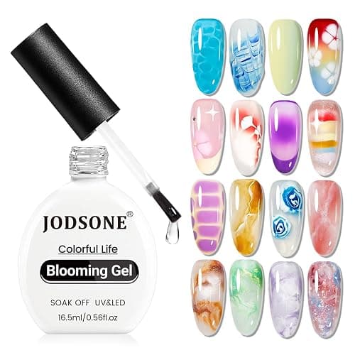 JODSONE 16.5ml Clear Blooming Gel Nail Polish for Spreading Effect Marble Natural Stone Watercolor Floral Print Nail Painting and Can Be Easily Used Suitable for DIY Nail Art - Image 1