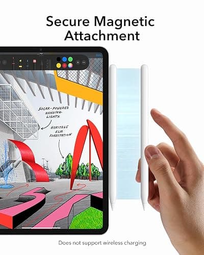 ESR Stift für iPad 2018-2025, Pencil mit Tilt Sensitivity, Palm Rejection, Kompatibel mit iPad 11 (A16)/10. Gen, Air 11"/13", Pro 11"/12,9"/13", Mini 6/5, Weiß thumbnail 3