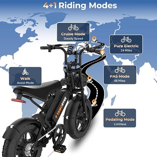 Tamobyke T16 Electric Bike for Teens & Childs, 1000W Motor 48V15.6Ah Removable Battery, 30MPH Off-Road Electric Bicycle,16"Fat Tire Ebike for Kids, 7-Speed,Dual Hydraulic Brakes, Fits Riders 4'5"-5'4" thumbnail 7