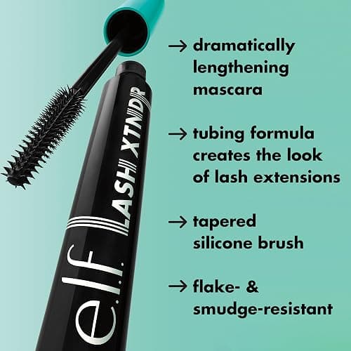 e.l.f. Lash XTNDR Mascara, Made With Tubing Technology For The Look Of Lash Extensions, Clump & Flake Free, Vegan & Cruelty-Free, Soft Black - 7 ml (Pack of 1) - Soft Black thumbnail 4